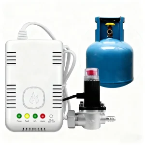 Carbon Monoxide Gas Leak Detector Semiconductor Sensor AC Powered ABS 10m Detection Range Adjustable Volume Alarm