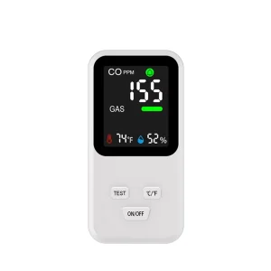 4 in 1 Carbon Monoxide & Combustible Gas Leak Detector Plug in Use with Temperature & Humidity Display for Home Hotel