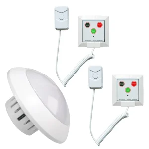 Caregiver Pager Wireless Call With Elderly Emergency Button Disabled Bathroom Emergency Pull Cord with Alarm