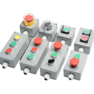 Cast Aluminium Push Button Switch Start Stop Control Waterproof Emergency Switch Box Aluminium Push Button Box