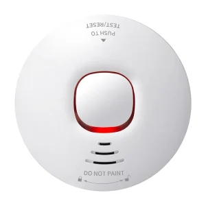 Ceiling Mounted Smoke Alarm Fire Detector AAA Battery Powered for Hotel School Fire Security