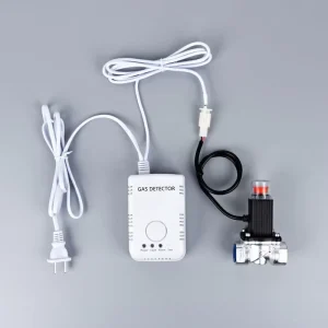 China Household Combustible CH4 Methane Natural Gas LPG Leaking Gas Detector Alarm with Solenoid Valve