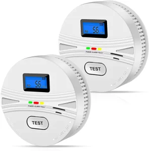 Combination Carbon Monoxide and Smoke Alarm with Digital Display Battery Operated