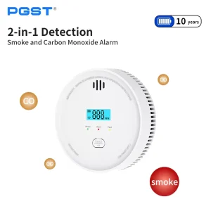 Combined Smoke and Carbon Monoxide Detector with 10-Year Battery for Home and Fire Alarm Systems