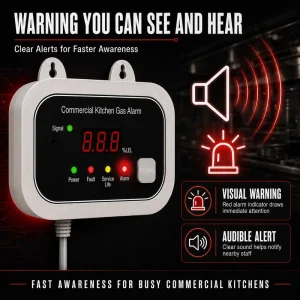Combustible Commercial Kitchen Gas Detector Kitchen Gas Detection System Refrigerant Leak Detector