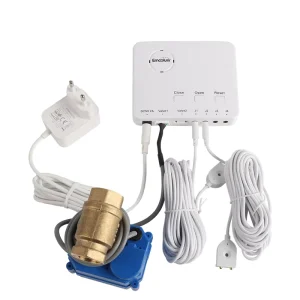 Compact Economy Water Leak Alarm System for Basement and Household Use DN15 Water Valve and 6M Water Sensing Cable for Security