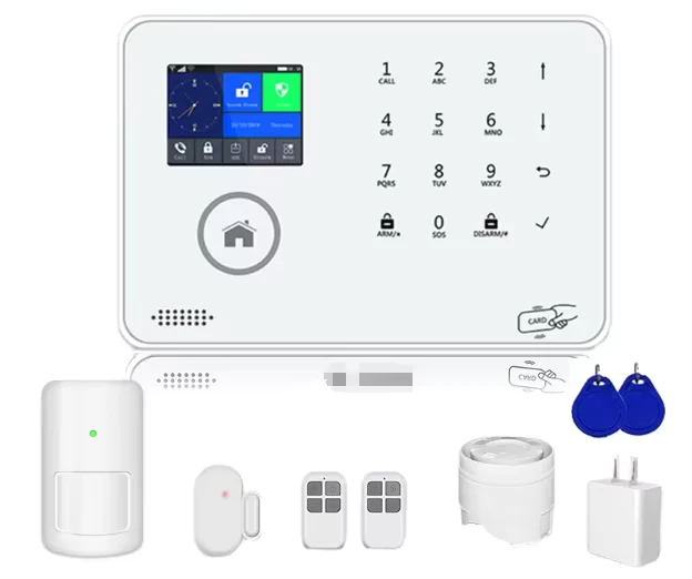 Complete Home Security Alarm Set WiFi GSM 4G Wireless Smart App 433MHz Frequency ABS Battery Powered Door Care System