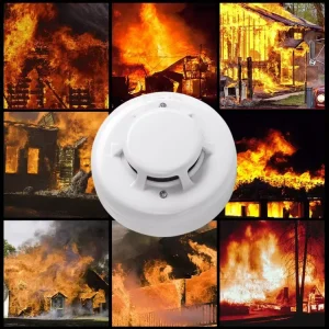 Conventional Wired Smoke Detector with Fire Alarm for Home or Office Security