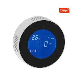 Cook Natural Gas Cylinder LP Gas Monitor Wall Mounted Smart WiFi Tuya Gas Leak Detector with Temperature Display