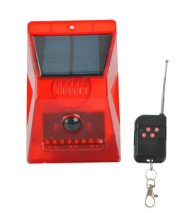 Courtyard Solar Burglar Alarm 125° Sensing Angle Silent Flash Mode Available
