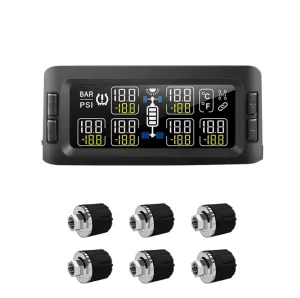 Cross border exclusive smart wireless tire pressure monitoring system for 6 wheel trailer buses