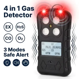 Customizable Four in One Gas Detector & Leak Detector with Explosion Proof Waterproof Siren 2.0 inch LCD Display 1000 Records