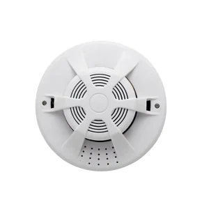 DC9V Photoelectric Smoke Detector with Sound and Flash Alarm, Battery Operated, White ABS