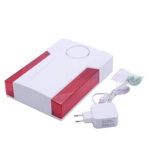 DKMSEC MD 334R 433MHz Wireless Outdoor Siren Alarm Focus Battery Backup 100m Detection Range Homekit Compatible Glass Break