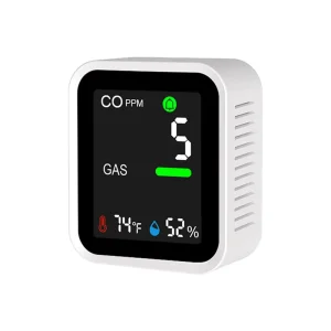 DM338 4-in-1 Gas Detector CO and Combustible Gas Sound Alarm for Home Kitchen LPG Natural Gas Leak Monitoring