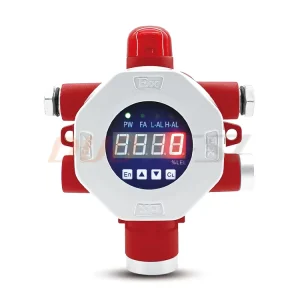 DUOTESI High Accuracy 24V Aluminum Fixed Gas Detector with Sound & Light Alarm for Combustible H2S Flue Gases