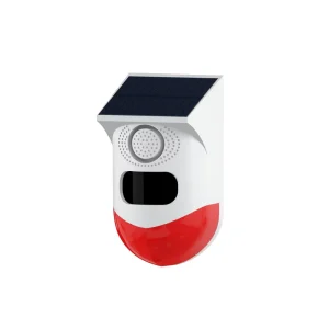 Day Night Mode Outdoor 120db Sound Solar Sound Alarm Motion Detector Warning Alarm Security Flashing Light for Home Farm