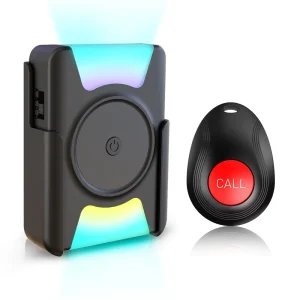Daytech CC21 LED Strobe Light Door Bell Vibrate Caregiver Call Pager Elderly Deaf Loud Sound Hospital Restaurant Clinic Cafe Use