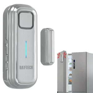 Daytech Refrigerator Door Delay Sensor Alarm Continuous Audio Light Flashing Alert Shop Window Door Independent Alarm