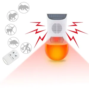 Daytech SL09 IP67 Waterproof Solar PIR Motion Sensor Alarm with Remote Control Outdoor Solar Alarm Lamp Alert for Farm