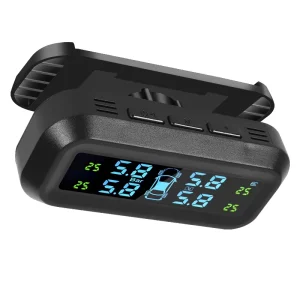 Digital Built in Car Tire Pressure Alarm System Solar Energy TPMS Sensor Plastic Tire Gauges Security Alert System