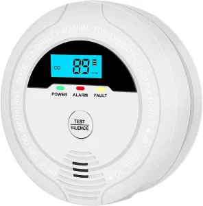 Digital CO Detector with Voice and Strobe Alarm, LCD Display