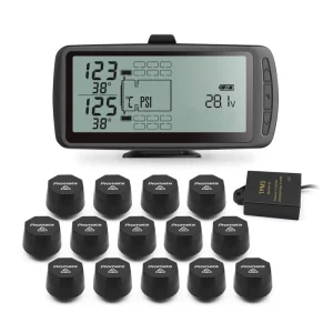 Digital Heavy Duty Truck TPMS Tire Pressure Monitor External Sensors Real Time Alarm 5.8 inch LCD Display Real Time Temperature