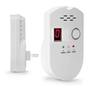 Digital Household LPG, Propane and Natural Gas Leak Alarm and Sensor for Kitchen and Home Security