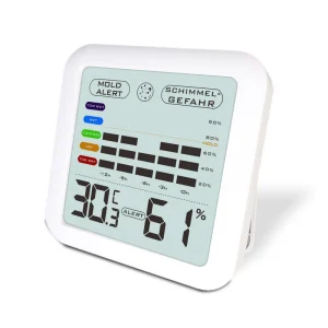 Digital Humidity Alarm with 90% Mold Detection, 12-Hour History Tracking, 24-Hour MIN/MAX Warnings and Backlight