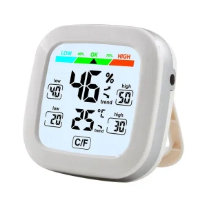 Digital Indoor/Outdoor Thermometer and Hygrometer With Temperature Monitor, Alarm Clock, and Refrigerator Function