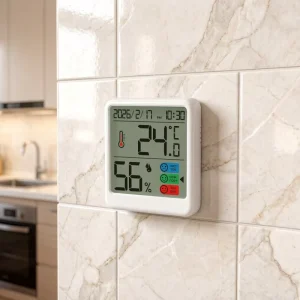 Digital Indoor Thermometer Hygrometer with Calendar Clock and Temperature and Humidity Monitor