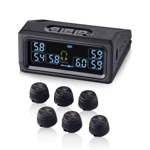 Digital Solar Powered TPMS Tire Pressure Monitoring System for 6 Wheel Heavy Semi Trailer Bus and Truck with 22 Vehicle Capacity
