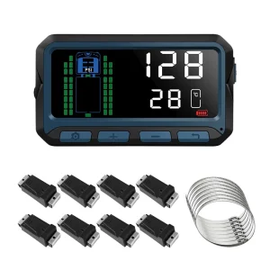 Digital TPMS Tire Pressure Monitoring System with 199 PSI Internal Sensors for RV Truck Trailer Bus 36 Wheels Factory Direct