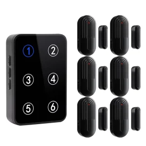 Door Alarm Sensor LED Digital Display Reminder Device Long-Distance Signal Reception Doorbell