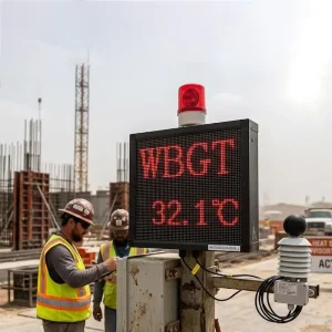 Dry and Wet Bulb Black Ball Temperature Sensor and Globe Thermometer for Industrial WBGT Heat Stress Monitoring
