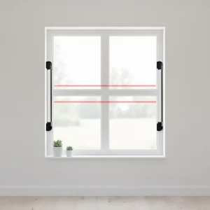 Dual-Beam Infrared Door and Window Perimeter Alarm Sensor, IP65, TCP, 5-100m Detection Range