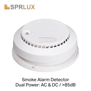 Dual-Power AC 220V DC 9V Battery-Operated Smoke Alarm Detector 85dB for Home and Business