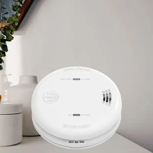 Dual Power Supply 10 Years LifeAC 240V Hardwired Main Powered Smoke Alarm Interconnected Photoelectric Smoke Detector