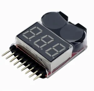 Dual-Speaker Volt Meter Indicator LiPo Battery Tester Low Voltage Buzzer Alarm 2-in-1 2S 3S
