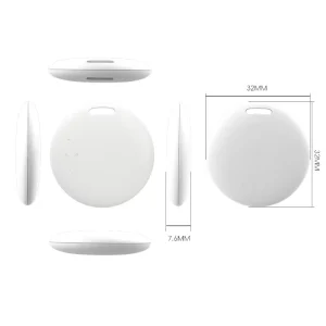 Dual System Smart Anti Lost Tag Find My Tracker Locator for IOS & Android Round Mini Key Finder for Wallet Luggage Pet