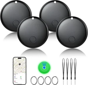 Dual-System Smart Tracker with Replaceable Battery and Waterproof Item Finder
