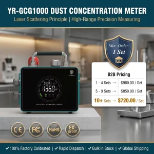 Dust Concentration Measuring Instrument 0 1000mg Super Anti Fouling High definition Display Screen Upgraded Version gcg1000