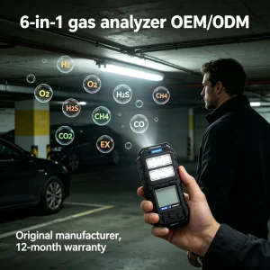 E6000 Gas Detector 4-in-1 for Flammable Toxic Gas in Confined Spaces Explosion-Proof IP67