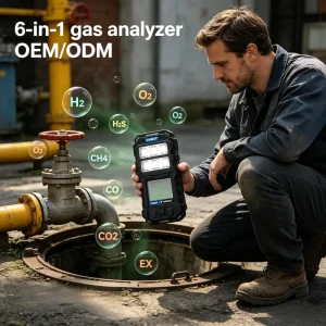 E6000 Handheld 6 in 1 Multi Gas Detectors air Quality Monitor Station for Environment Monitoring IP67