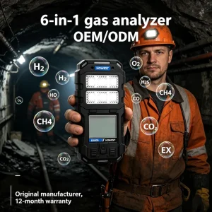 E6000 Handheld 6 in 1 Multi Gas Detectors for EX CO O2 H2S VOC NH3 CO2 qingping air Monitor OEM ODM