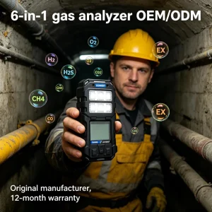 E6000 Portable 6-in-1 Multi-Gas Detector with Oxygen Detection and Computer Interface