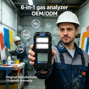 E6000 Portable Multi Gas Detector 6 Gas Monitor for CO H2S O2 Ex CO2 NOX IP67 Explosion Proof OEM ODM