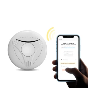 EN14604 Certified WiFi Smart Battery-Powered Photoelectric Smoke Detector Alarm