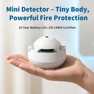 EN14604 Mini Standalone Fire Alarm Smoke Alarm With Photoelectric Sensor 10 Year Replaceable Battery CE Certified