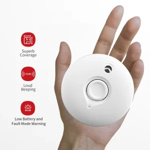 EN14604 Single-Station Smoke Sensor with Replaceable Battery for Apartments